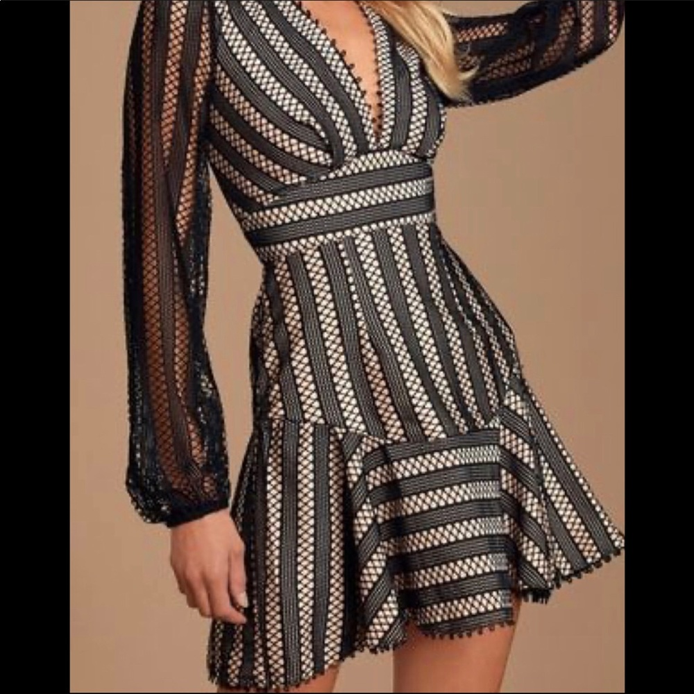 New with tags, black and nude, Lulus dress
